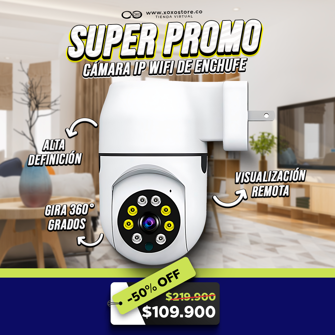 CAMARA WIFI IP TIPO ENCHUFE