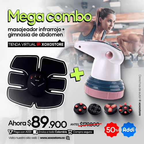 Mega combo masajeador + gym de abdomen