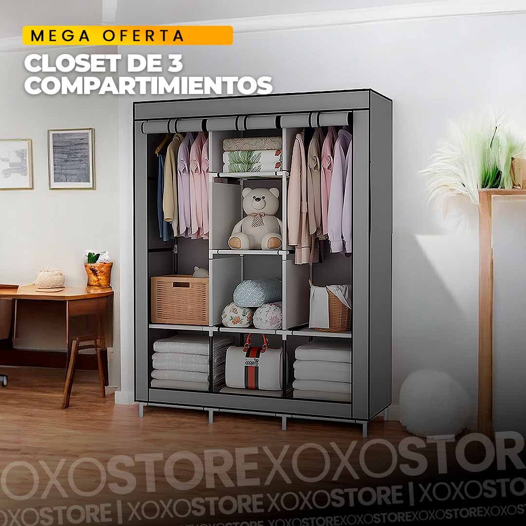 Closet de 3 compartimientos