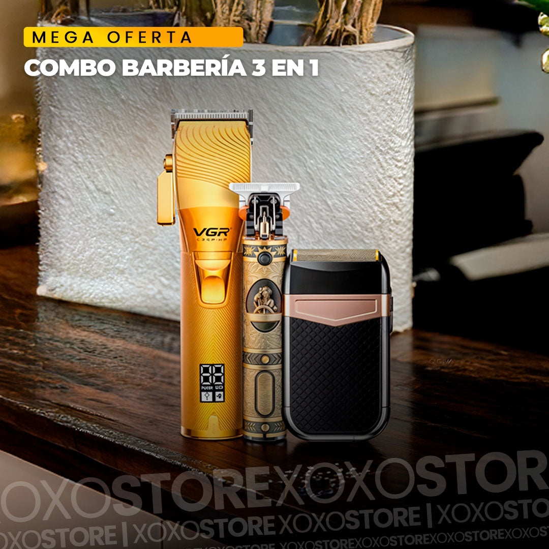 Combo barberia vgr 280+shaver 331+patillera buda