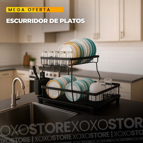 Organizador y escurridor de lavaplatos