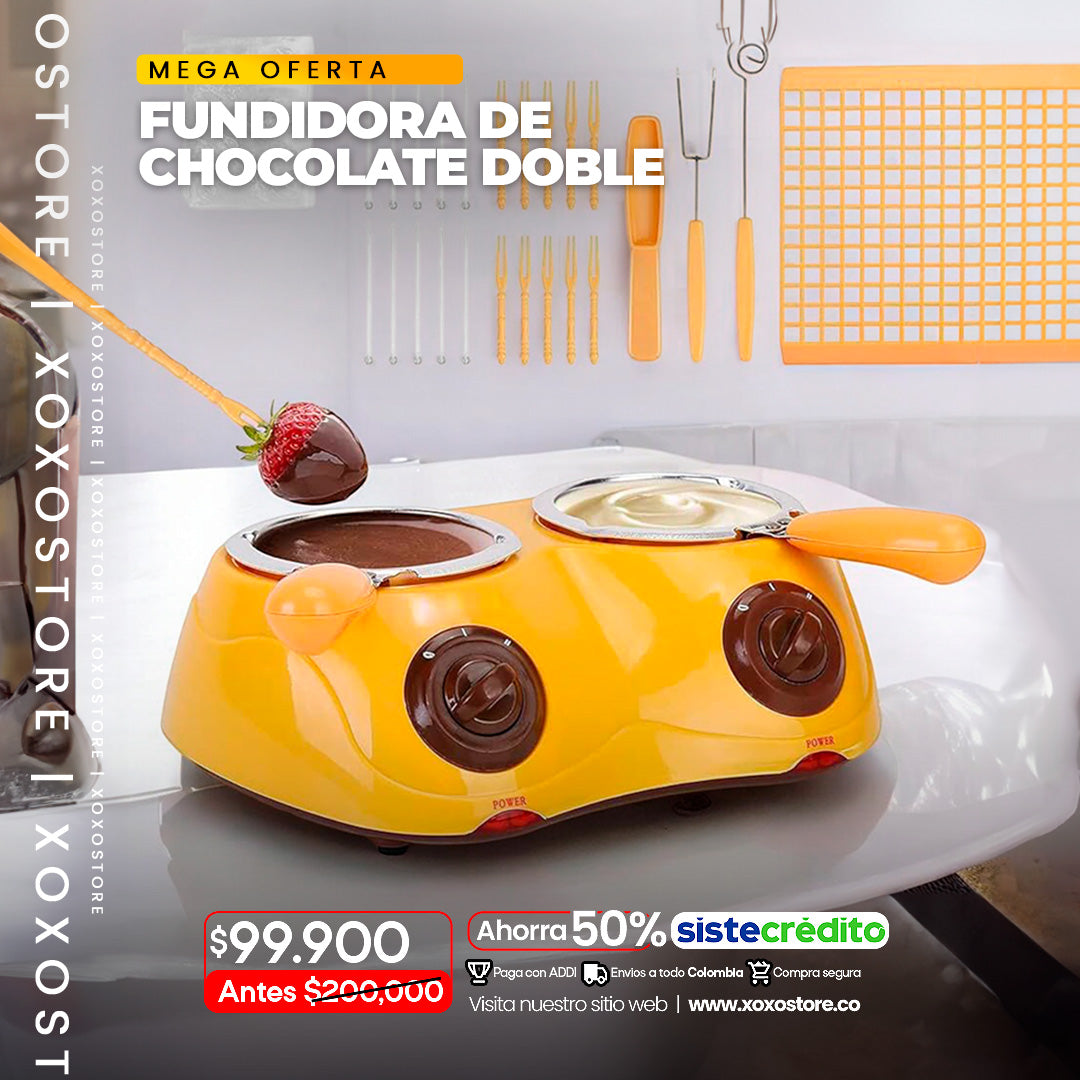 Fundidora de chocolate doble