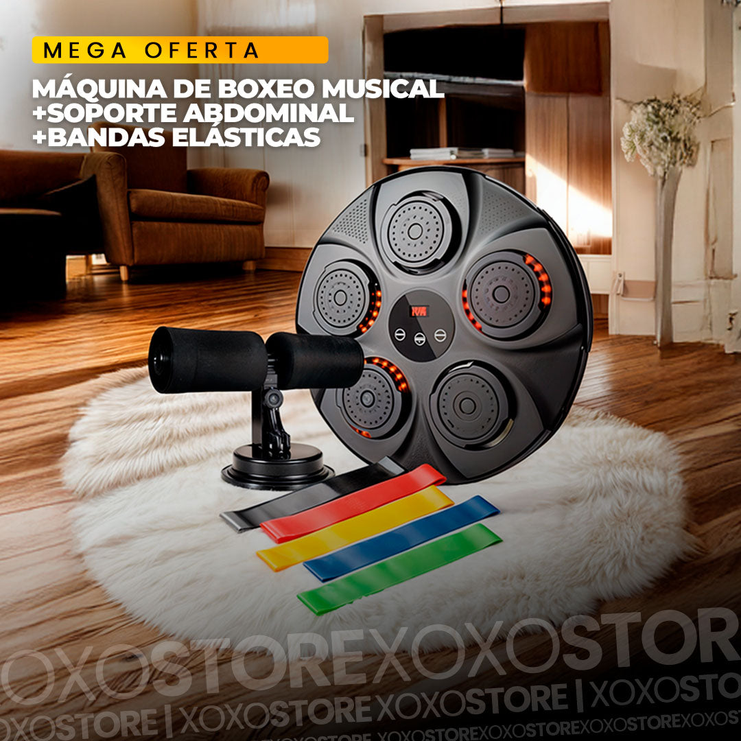 Combo deportivo maquina de boxeo+ soporte abdominal+bandas elasticas