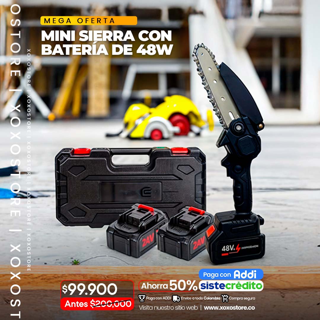 Mini motosierra porattil con bateria de 48w