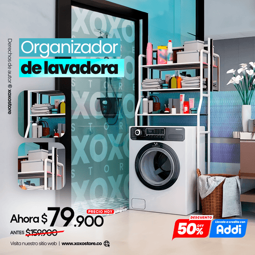 Estante organizador de lavadora
