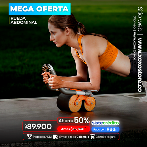Rueda abdominal con soporte para celular