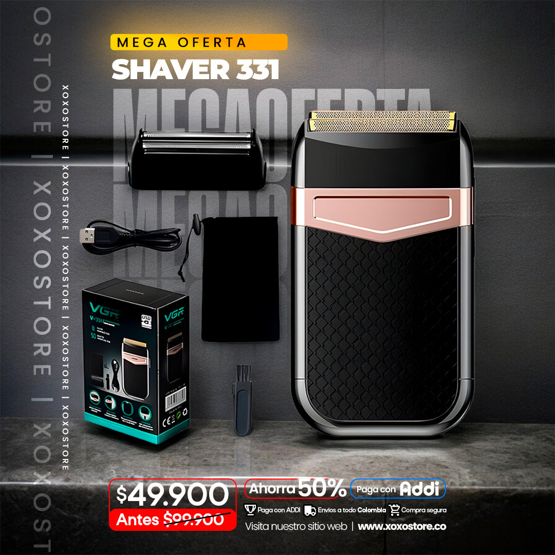 MINI MAQUINA DE AFEITAR VGR V-331 SHAVER - VIAJERA RECARGABLE