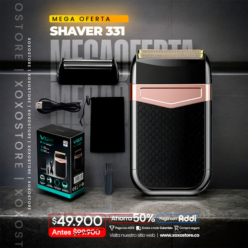 MINI MAQUINA DE AFEITAR VGR V-331 SHAVER - VIAJERA RECARGABLE