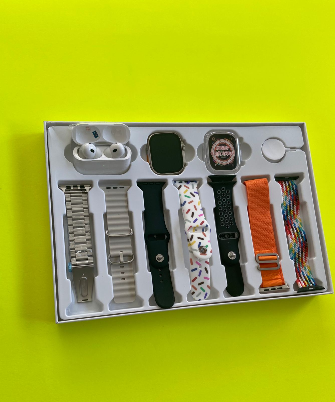 Super  Combo reloj+audifonos y 7 correas intercambieables