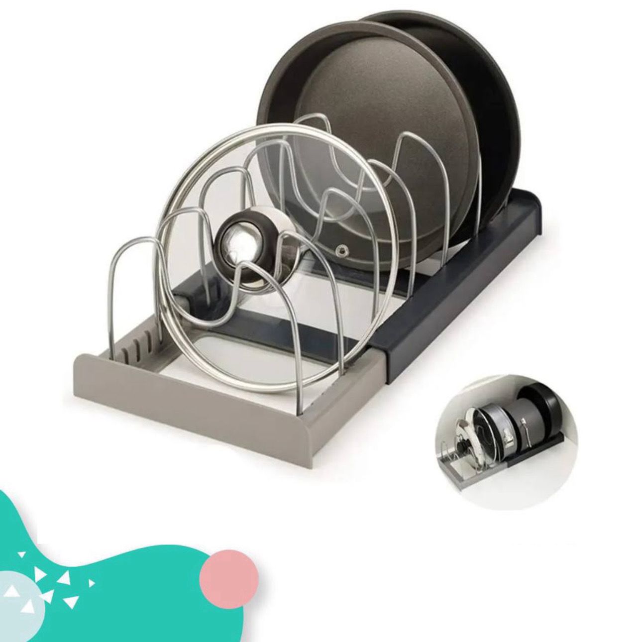 Organizador de tapas de ollas