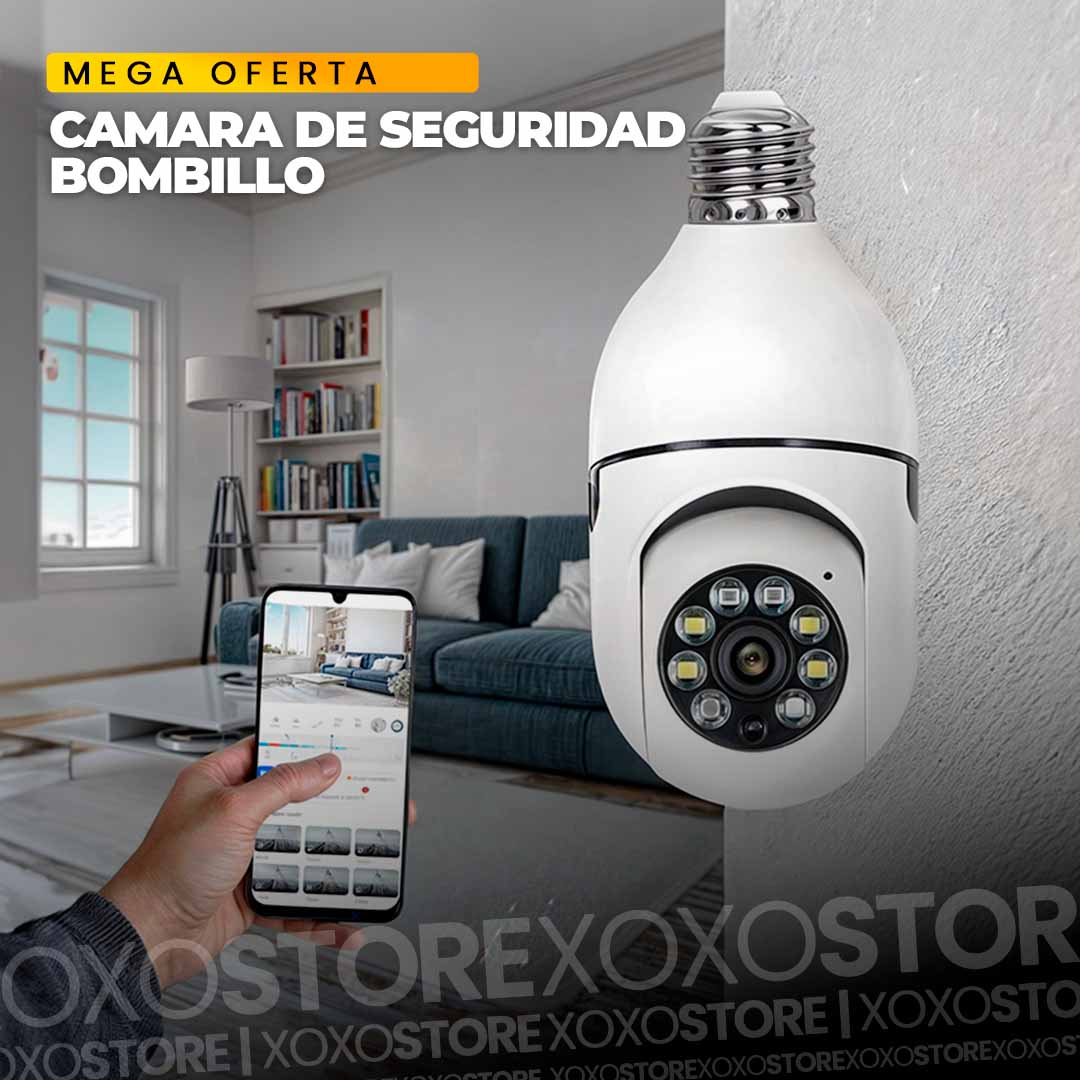Camara Tipo Bombillo Wifi Ip Rotica 360° Vision Nocturna
