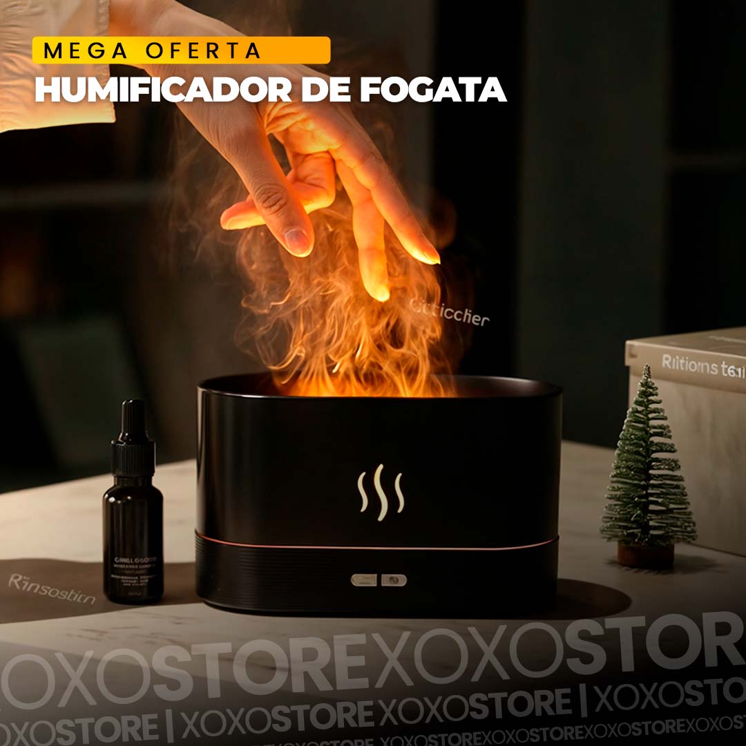 Humidificador negro chimenea