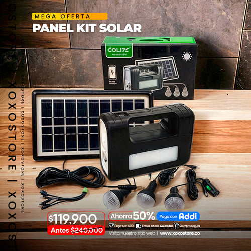 Kit de panel solar + bombillos