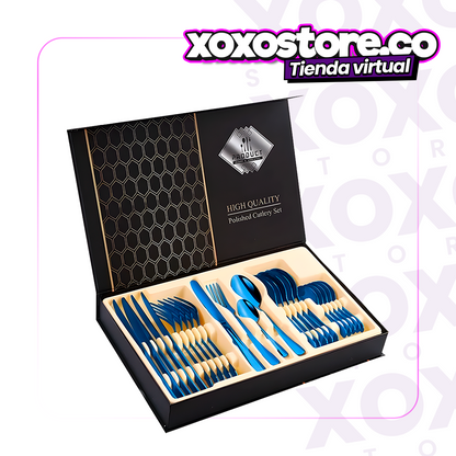 Juego de cubiertos de 24 piezas de lujo