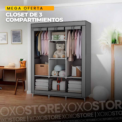 Closet de 3 compartimientos