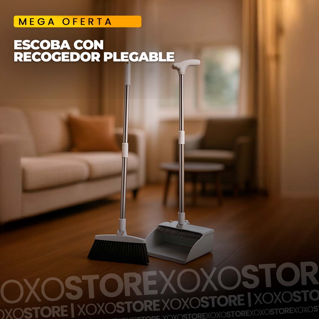 Escoba+recogedor plegable
