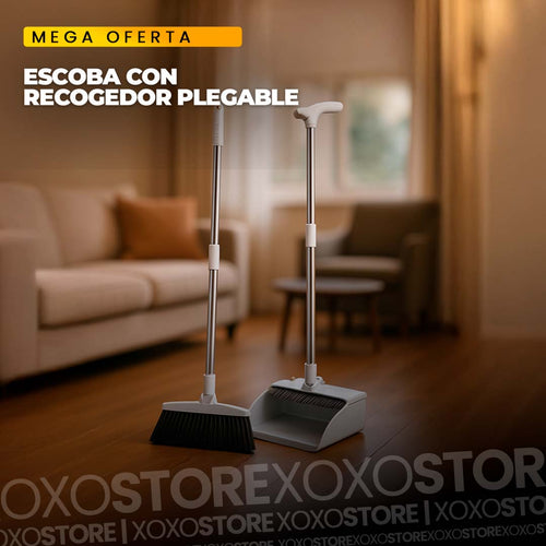 Escoba+recogedor plegable