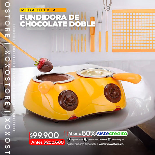 Fundidora de chocolate doble