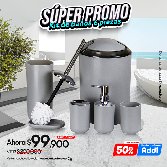 kit de baño por 6 piezas