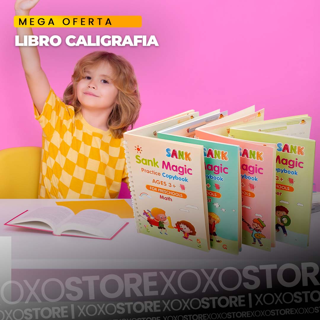 Kit de 4 cuadernos de caligrafia montesori