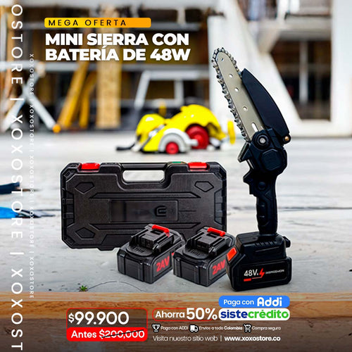 Mini motosierra porattil con bateria de 48w