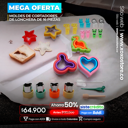 Set De Cortadores para lonchera de 16 piezas