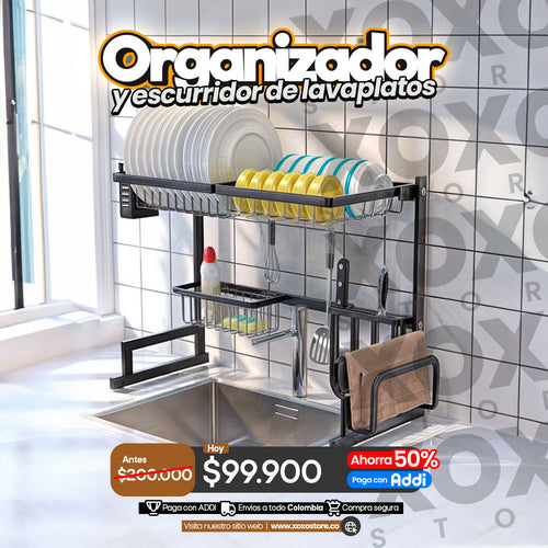 Escurridor y organizador de lavaplatos