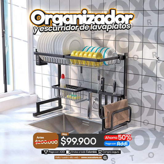 Escurridor y organizador de lavaplatos