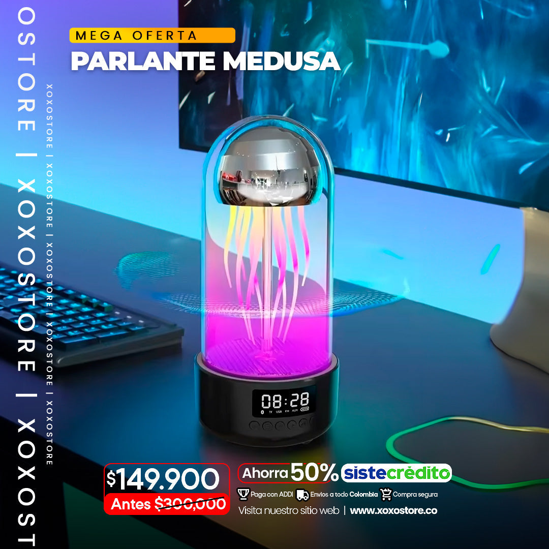 Parlante y lampara medusa