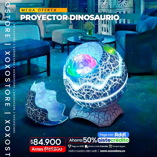 Proyector huevo de dinosaurio con parlante