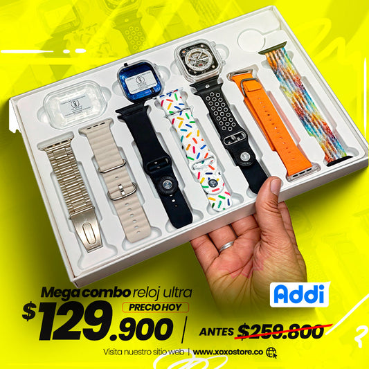 Super  Combo reloj+audifonos y 7 correas intercambieables