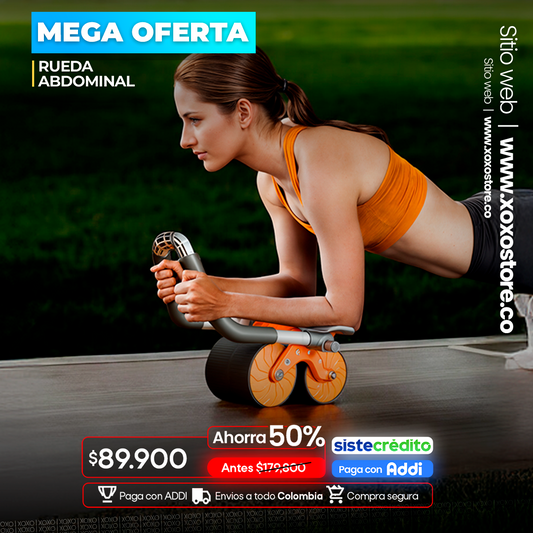 Rueda abdominal con soporte para celular