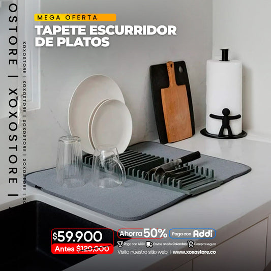 Tapete escurridor de platos