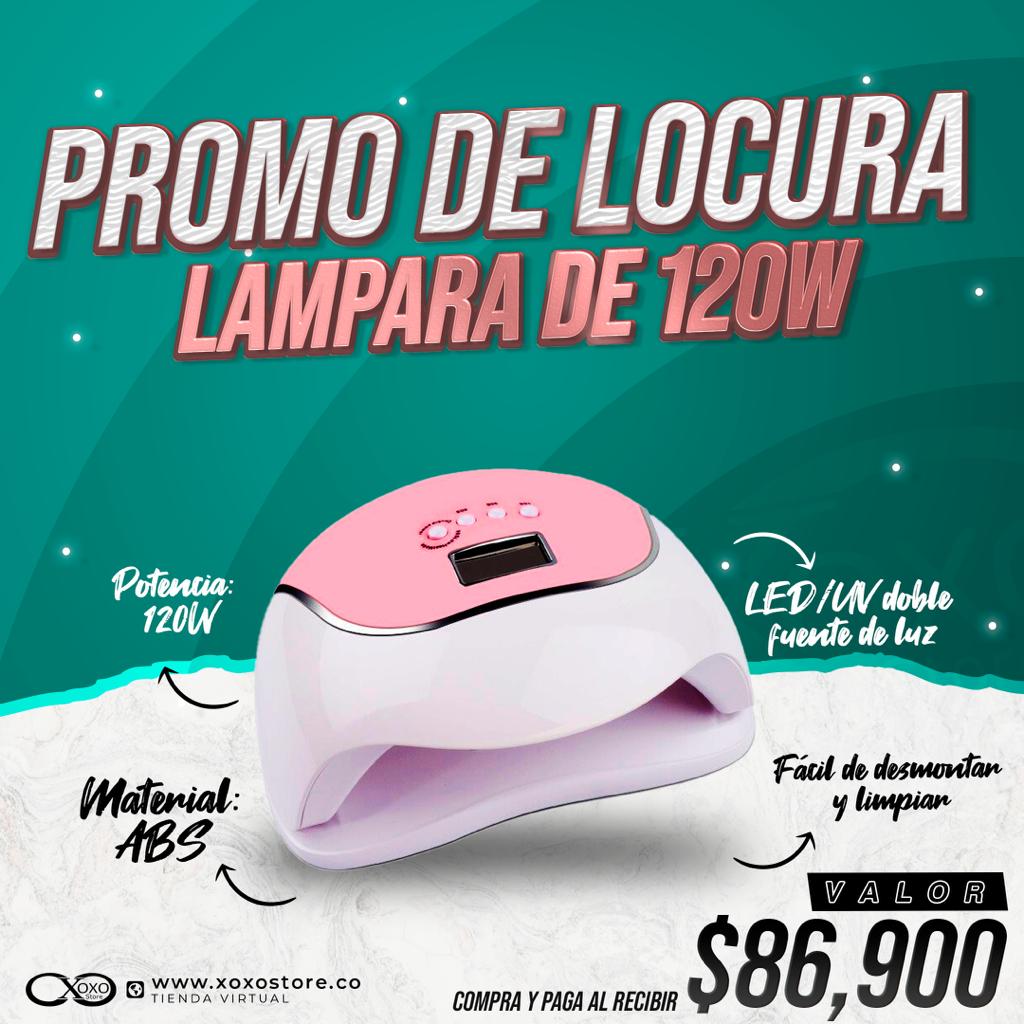 LAMPARA PARA UÑAS SEMIPERMANENTES DE 120W