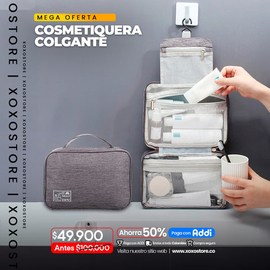 Cosmetiquera colgante de viaje