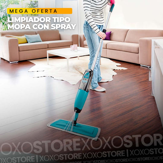 Limpiador tipo mopa con spray